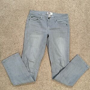 SO Women's Straight Leg Gray Jeans